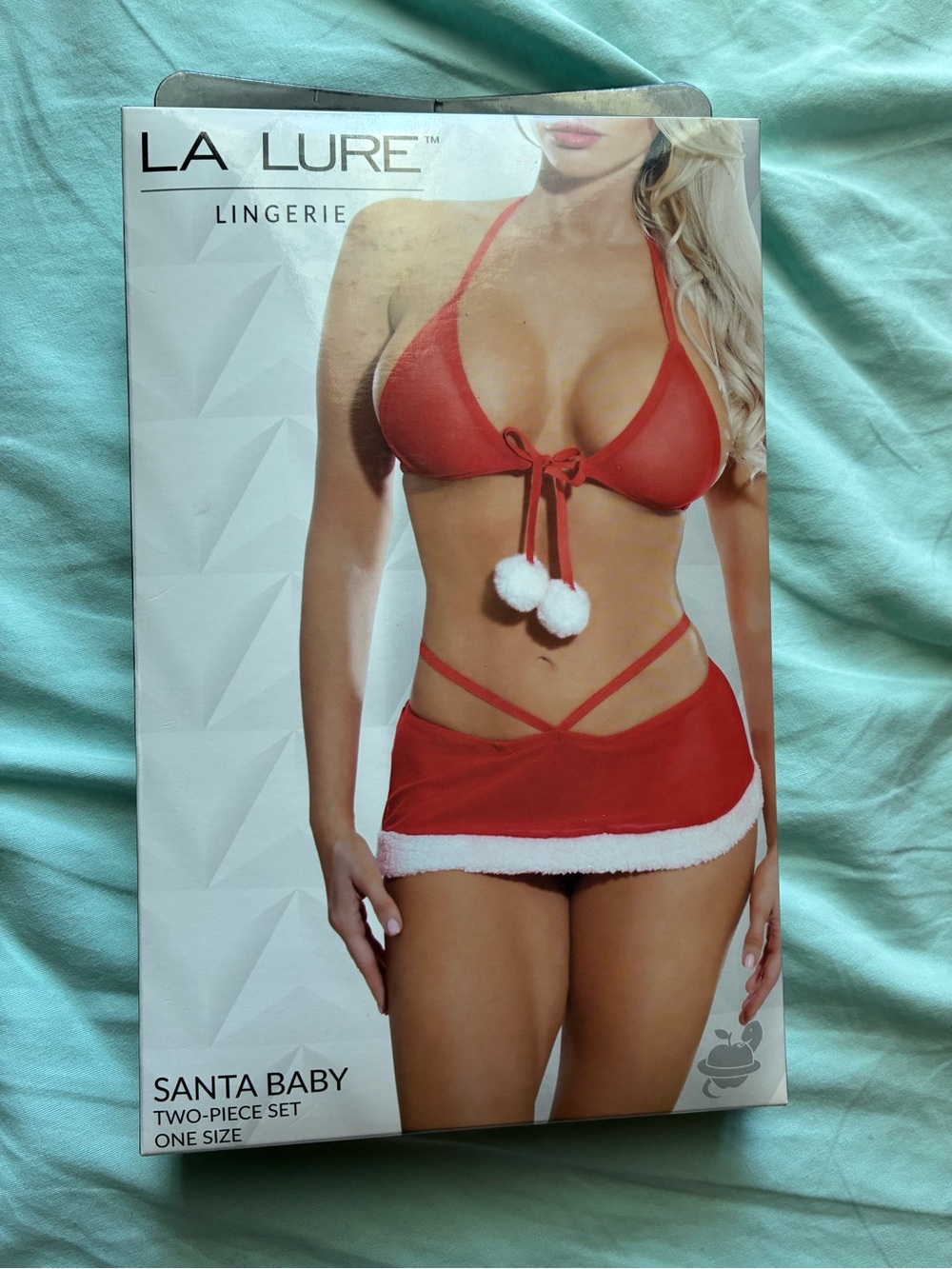 Santa Baby Red Two-Piece Lingerie Set